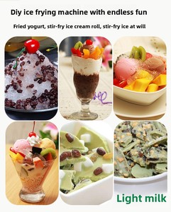 Hyr thương mại duy nhất vuông Pan thép không gỉ <span class=keywords><strong>Ice</strong></span> roll maker máy cho xào sữa chua trái cây sữa kem cuộn mới - Product Image 6