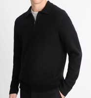 Polo à boutons personnalisé au design classique Pull en cachemire avec fermeture éclair pour hommes