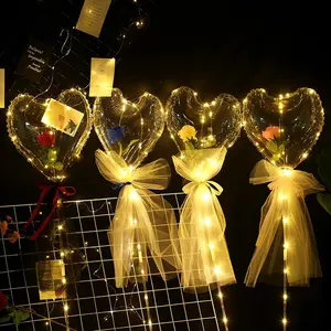 شفافة بوبو البالونات وجبة خفيفة هدية باقة فقاعة حقيبة الزفاف عيد ميلاد سعيد السنة الجديدة 2022 حزب بالونات ديكور للزينة مجموعة