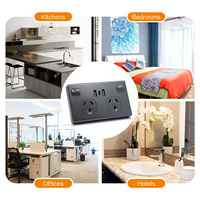 Prise de courant australienne double avec certificat SAA AUS/NZ, charge rapide USB, prise simple ou double, avec Type-C 3.6A PD20W PD30W