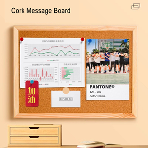 Nhà Máy Bằng Gỗ 39*29Cm Khung Treo Tường Pin Thông Báo Thông Báo Corkboards Tin Nhắn Nút Chai Bảng Thông Báo Bảng - Product Image 5