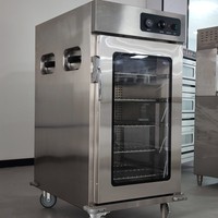 Équipement de restauration pour restaurants, chariot chauffant mobile pour aliments, armoire chauffante en acier inoxydable