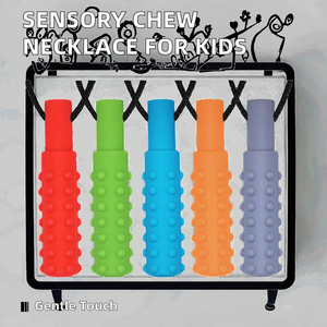Jouet à mâcher en silicone souple pour enfants autisme sensoriel collier <span class=keywords><strong>de</strong></span> <span class=keywords><strong>sucette</strong></span> pour bébé bâton à mâcher <span class=keywords><strong>de</strong></span> dessin animé aide à réduire l'anxiété à mâcher Fidget - Product Image 2