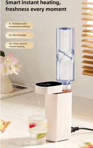 Scaldabagno Istantaneo Portatile da Viaggio, Mini Bollitore Elettrico per Hotel con Controllo della Temperatura, Erogatore di <span class=keywords><strong>Acqua</strong></span> Calda per Caffè - Product Image 2