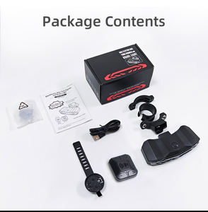 Feu arrière de vélo portable LED étanche IP65 pour la conduite nocturne, 1500 mAh rechargeable, clignotant de vélo, alarme antivol avec klaxon - Product Image 6