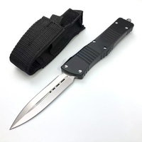 Couteau de poche de survie de chasse haut de gamme avec lame en acier inoxydable 5CR13 et manche en alliage d'aluminium