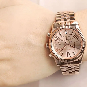 <span class=keywords><strong>Montre</strong></span> <span class=keywords><strong>Femme</strong></span> Haut de Gamme en Acier Inoxydable Or Rose 38mm 20mm, Aiguilles Lumineuses à Trois Yeux, Logo Personnalisé, <span class=keywords><strong>Étanche</strong></span> <span class=keywords><strong>100M</strong></span> - Product Image 6