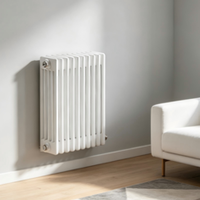 Radiateur mural vertical en acier à 3 colonnes pour chauffage hydronique moderne, personnalisé pour les systèmes CVC de gymnases et hôpitaux, marque SLLS, garantie 2 ans