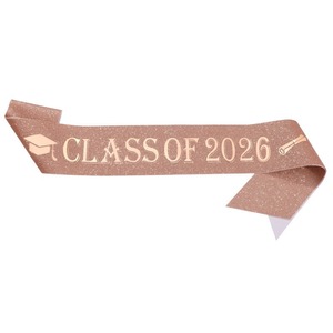 Écharpe de remise de diplôme 2026 en tissu à paillettes dorées – Ceinture de fête – Fournitures et cadeaux pour la fête de remise de diplôme - Product Image 4