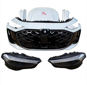 Pare-chocs avant pour <span class=keywords><strong>Audi</strong></span> A5 2023 avec phares et radiateur, en plastique+ABS, à fixer par boulons, blanc/noir, peint - Product Image 6