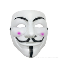 Masque décoratif en PVC pour Halloween, Noël, remise de diplôme, fête, cosplay, avec lumière LED, Vendetta Hacker