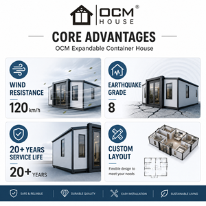 Casa Contenedor Expandible Moderna OCM de 40 pies, Villa Prefabricada de 3 Dormitorios para el Mercado Estadounidense, Casa Modular de Lujo, Cabaña de <span class=keywords><strong>Alquiler</strong></span> para Vacaciones - Product Image 6