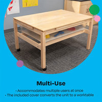 Mobilier préscolaire Montessori moderne-Table d'activités multi-usage pour la garderie Table d'eau mobile sable Bâtiment Chambre Cuisine