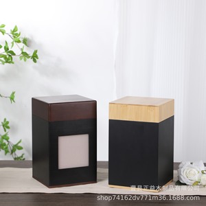 Wooden Urn Rectangle 25x15x15cm Airtight Pet <b>Memorial</b> <b>Box</b> For Adult And Pet Funeral Use - Product Image 3