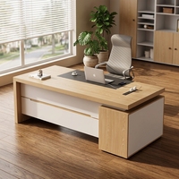 Ensemble table et chaise de bureau, design en L, bureau en bois résistant à la corrosion, design moderne, double poste de travail face à face, armoire pour 2/4 personnes