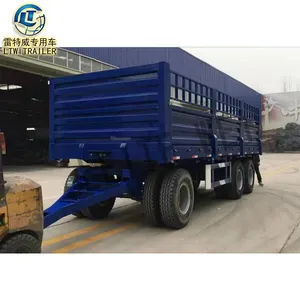 15-20tons 2 assi Side Wall Draw bar Flatbed deck rimorchi pieni di carico staccabili