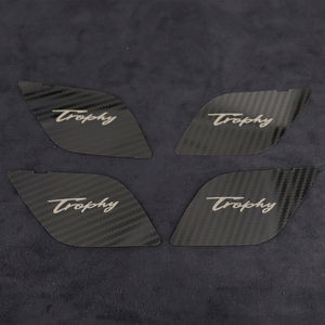 Tcart โลหะ + ผ้าสักหลาดสั้น4ชิ้นอุปกรณ์เสริมสำหรับ <span class=keywords><strong>MG</strong></span> <span class=keywords><strong>ZS</strong></span> <span class=keywords><strong>EV</strong></span> HS MG6 MG5 ezs ที่จับประตูด้านในฝาครอบป้องกันรอยขีดข่วน - Product Image 5