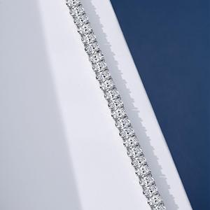 VOAINO 18K 14K 9K <span class=keywords><strong>or</strong></span> ovale coupe bijoux fille cadeau luxe laboratoire cultivé HPHT diamant tennis bracelet - Product Image 3