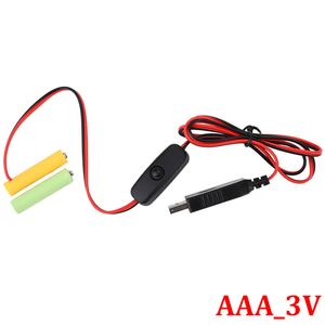 1.5V 3V 4.5V <span class=keywords><strong>6V</strong></span> LR6 AA LR03 AAA pin Eliminator thay thế <span class=keywords><strong>USB</strong></span> chuyển đổi trên Off Power Charger Cable Đối với LED ánh sáng đồ chơi điện tử - Product Image 5