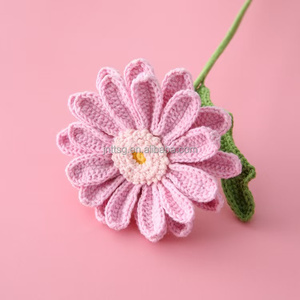 Flor de Crisantemo Africana Hecha a Mano, Tejida a Crochet, de Algodón/Lana Artificial, para Graduación, <span class=keywords><strong>Día</strong></span> <span class=keywords><strong>del</strong></span> <span class=keywords><strong>Padre</strong></span>, <span class=keywords><strong>Día</strong></span> de la Madre, Navidad - Product Image 5