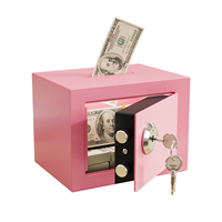 Coffre-fort mécanique coloré, ignifuge et antivol, boîte de rangement portable murale pour enfants, armoire de rangement pour argent