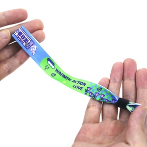 Bracelets personnalisés en gros à bas prix, imprimés par sublimation, bracelets en tissu élastique pour festivals avec logo personnalisé - Product Image 4
