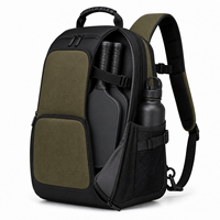 Sac à dos de sport décontracté vert olive, léger, pour raquette de pickleball, avec poche en filet pour bouteille et bretelles rembourrées