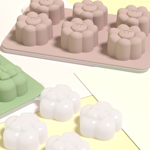 Moule à glace créatif en silicone réutilisable et portable, motif fleur, 6 compartiments, pour la fabrication de glaces toute l'année - Product Image 5
