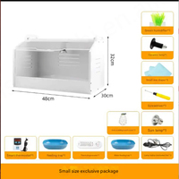 Incubateur semi-automatique compact pour poussins 48*30*32CM, boîte d'élevage avec contrôle de température, compatible 220V/110V, capacité 100-200 œufs