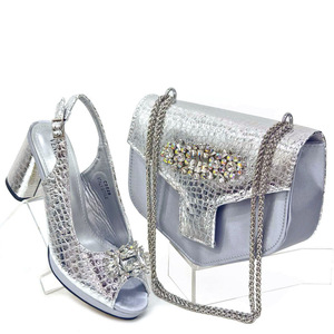Large-sized lady's <b>pointed</b>-<b>toe</b> sandals paired with the same design single-shoulder bag (soft) handbag set. - Product Image 2