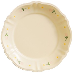 Cream-style Tulip-Shaped Underglaze Decoration <b>Microwave</b> Safe Modern Minimalist Breakfast Dessert Salad Rice Bowl Deep Plate - Product Image 6