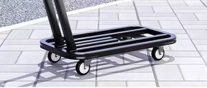 Carretilla Plegable de Plataforma Plana, Carro de Transporte Portátil para Entrega de Carga, Compras Domésticas, Material PP, 6 Ruedas, Ensamblado - Product Image 6