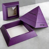 Neues Design Großhandel Lebensmittel Takeaway Pyramiden-Verpackungsbox Lebensmittelechte Arabische Snack Süßwaren Gebäck Dessert Pyramidenbox