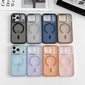 Luxury Metal <strong>Camera</strong> Ring Frosted Translucent Magnetic Phone Case for <strong>iPhone</strong> 17 Pro Max Shockproof <strong>Cover</strong> - Product Image 6
