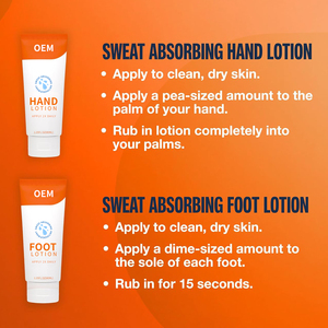 Loción <span class=keywords><strong>antitranspirante</strong></span> de <span class=keywords><strong>manos</strong></span> <span class=keywords><strong>y</strong></span> <span class=keywords><strong>pies</strong></span> de etiqueta privada OEM/ODM-Control suave <span class=keywords><strong>y</strong></span> el olor del sudor para pieles sensibles - Product Image 6