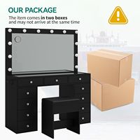 Table de maquillage personnalisée multifonctionnelle pour la maison Armoire de rangement moderne simple pour chambre Commode éclairée pour hôtel Salle de bain en bois