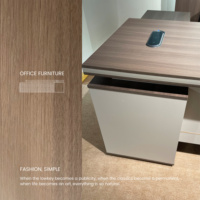 Vente en gros bureau administratif moderne meubles de bureau table bureau administratif en bois en forme de L