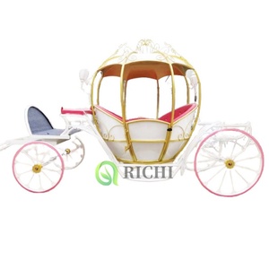 2025 carruaje de princesa de calabaza para exposición boda Venta caliente Royal Horse Carriage eléctrico escénico avistamiento camión - Product Image 2