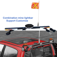 Nouvelle barre lumineuse d'avertissement LED multifonctionnelle intégrée pour zone minière avec lumière de mât de drapeau