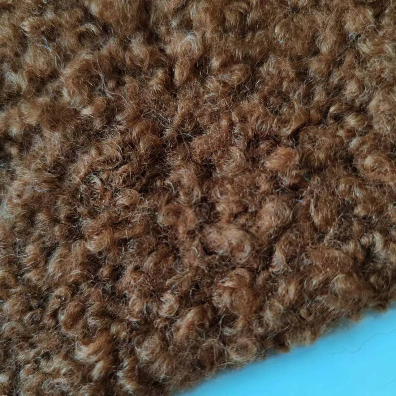 830g/m50wool 50terylene All Seasons BeautifulTeddy Hoop Pile Style Knitted Tweed Clothing and Home Textile Upholstery Fabric