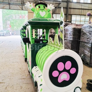 Tren Turístico Eléctrico Novedoso para Parques al Aire Libre, Tren Familiar Sin Rieles Comercial para Ferias en Venta - Product Image 2