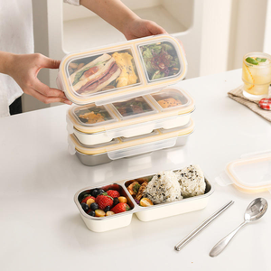 Wholesale Wholesale Rectangle Stainless Steel Bento Lunch Box 2025 Outdoor Kids School <b>Container</b> Children's Healthy Meal <b>Storage</b> - Product Image 3