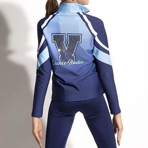 Deportes personalizado Dance Club Studio Cheer PENUMBRA chaqueta gimnasia calentamiento porristas Flex chándal para Mujeres Hombres - Product Image 6