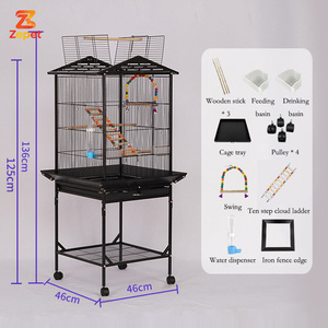 Jaula Grande para Loros, Súper Cómoda, Fácil de Montar, de Metal y Hierro, para Todo Tipo de Aves - Product Image 5