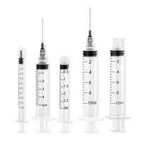Seringue Luerlock jetable d'usine 3ml , 5ml et 10 ml 100 Pack Seringues de laboratoire jetables 10 ml/cc avec aiguille 18Ga