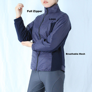 Nouvelle veste équestre imperméable ARLAN pour femme, en polaire et maille, marron, pour l'hiver - Product Image 1