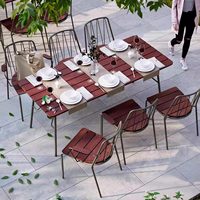 Ensemble de table et chaises rondes créatives pour l'extérieur, idéal pour la cour, le jardin, le restaurant, la villa, l'hôtel, le café, meubles de loisirs