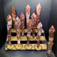 Fabrika Fiyatı Güzel Cilalı İşlemeli Kristal Asa Kırmızı Ateş Kuvars Asası Kindfull Crystal tarafından