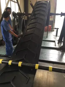 Preto Material de Embalagem Padrão Chevron Correia transportadora de Borracha