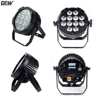 Projecteur LED PAR GEVV étanche IP65 12x18W RGBAW UV sans fil DMX Wifi avec télécommande APP et alimentation par batterie